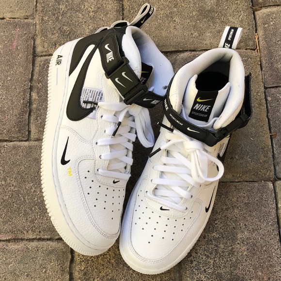 Nike Other - Nike AF1 Mid 07 “LV8” Blk/Wht